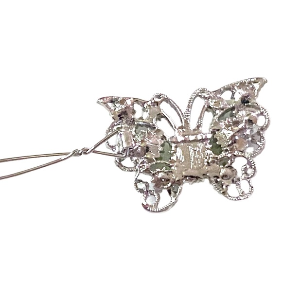 Crystal Butterfly Barrette - Picture 4 of 4